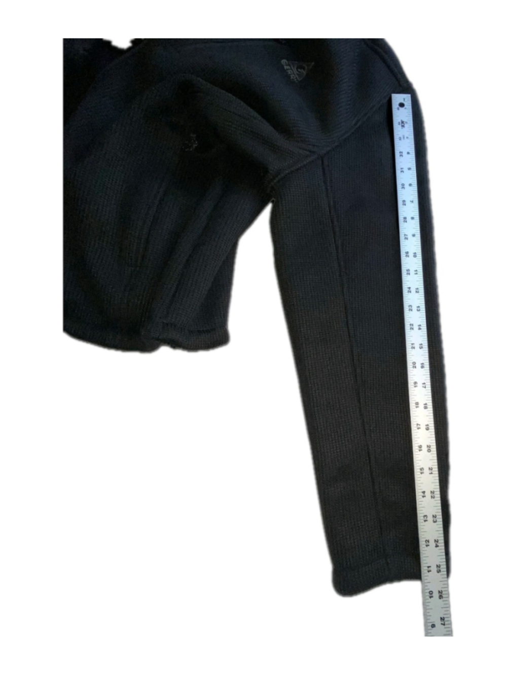 Gerry Jacket Mens 2X Black Waffle Knit Ribbed Fleece Lined Basecamp Gorpcore - Picture 4 of 8